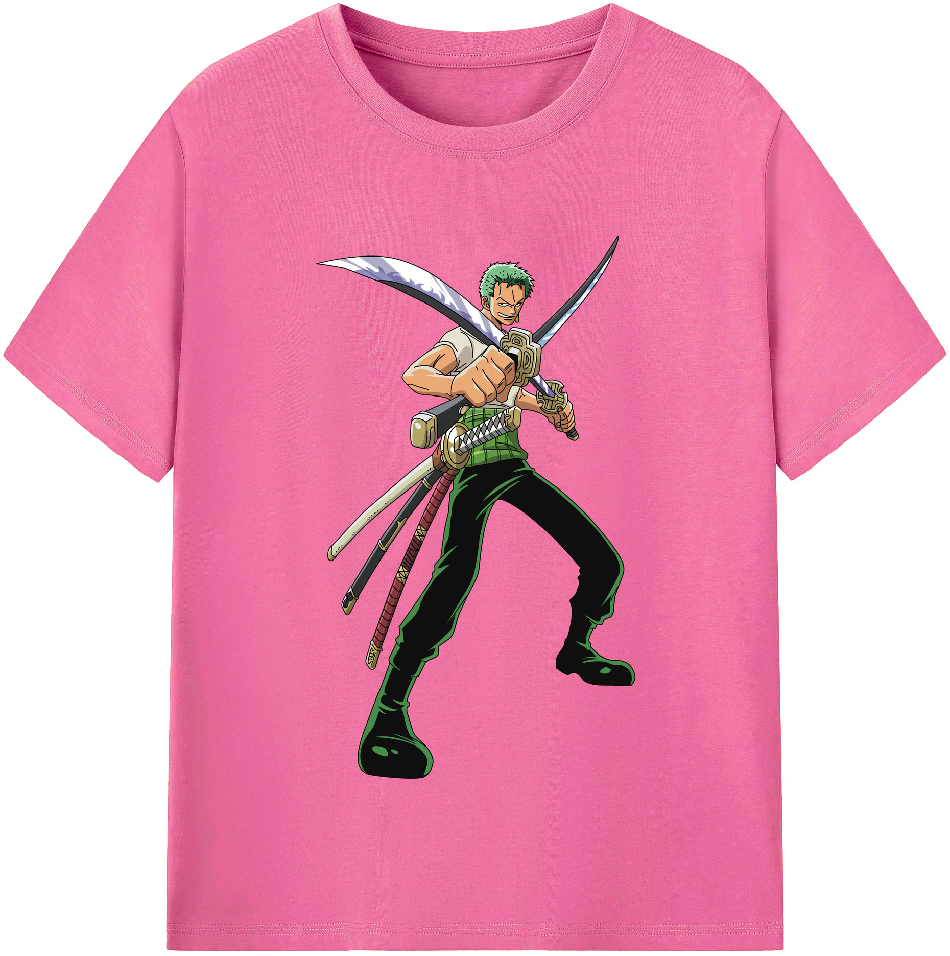 ワンピース ロロノア・ゾロ ONE PIECE Roronoa Zoro レディースカジュアルプリントTシャツ（綿100％）